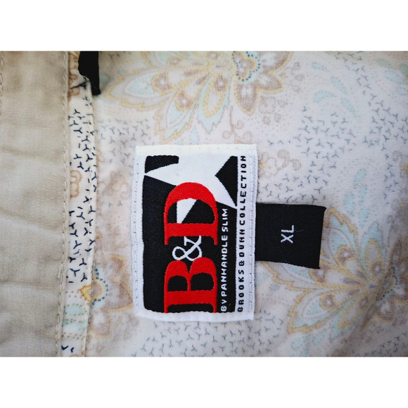 Womens Brooks & Dunn Shirt, western turquoise snap Floral, XL vintage y2k 90s - Picture 6 of 7